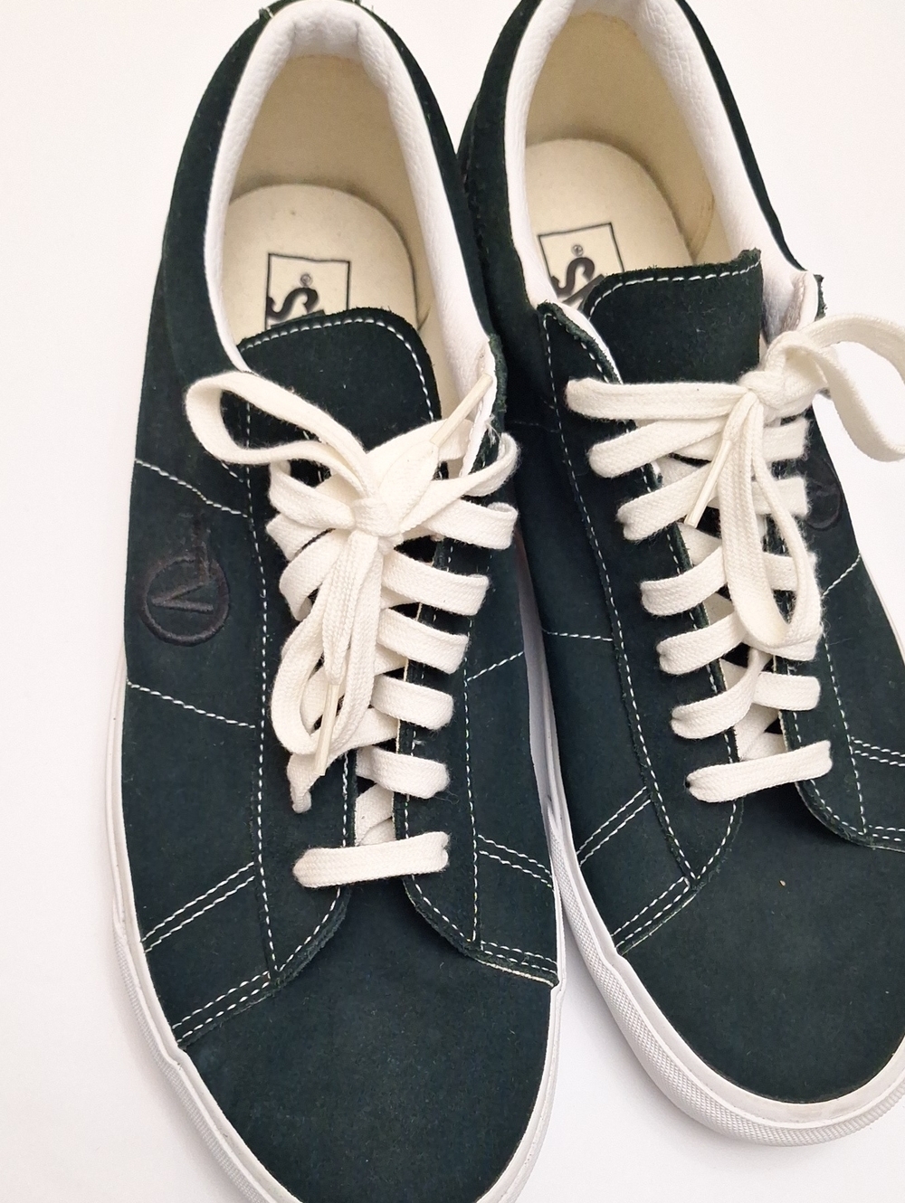 Vans Black Suede Low-Top Sneakers with Cream Laces
